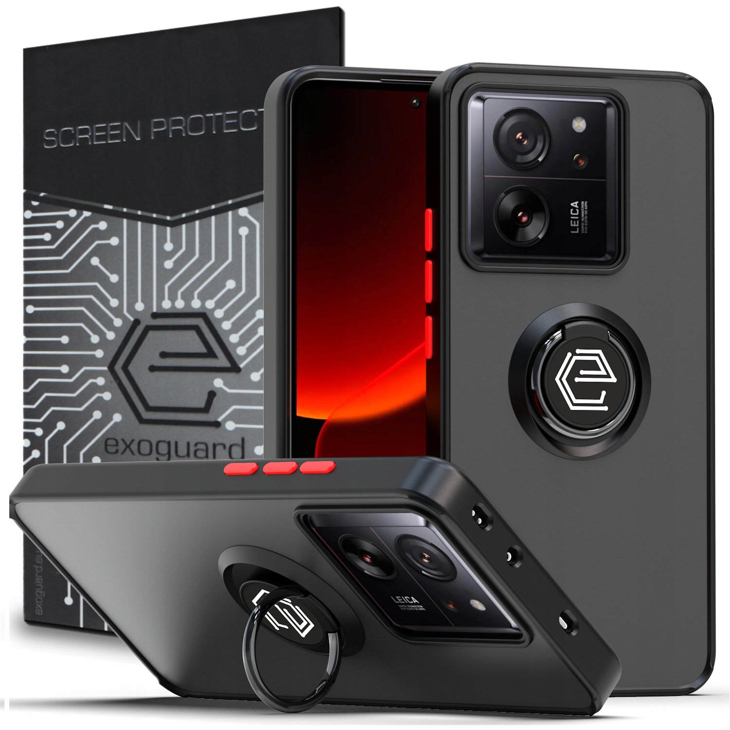Chrbát Exoguard pre XIAOMI 13T / 13T PRO O-RING čierny